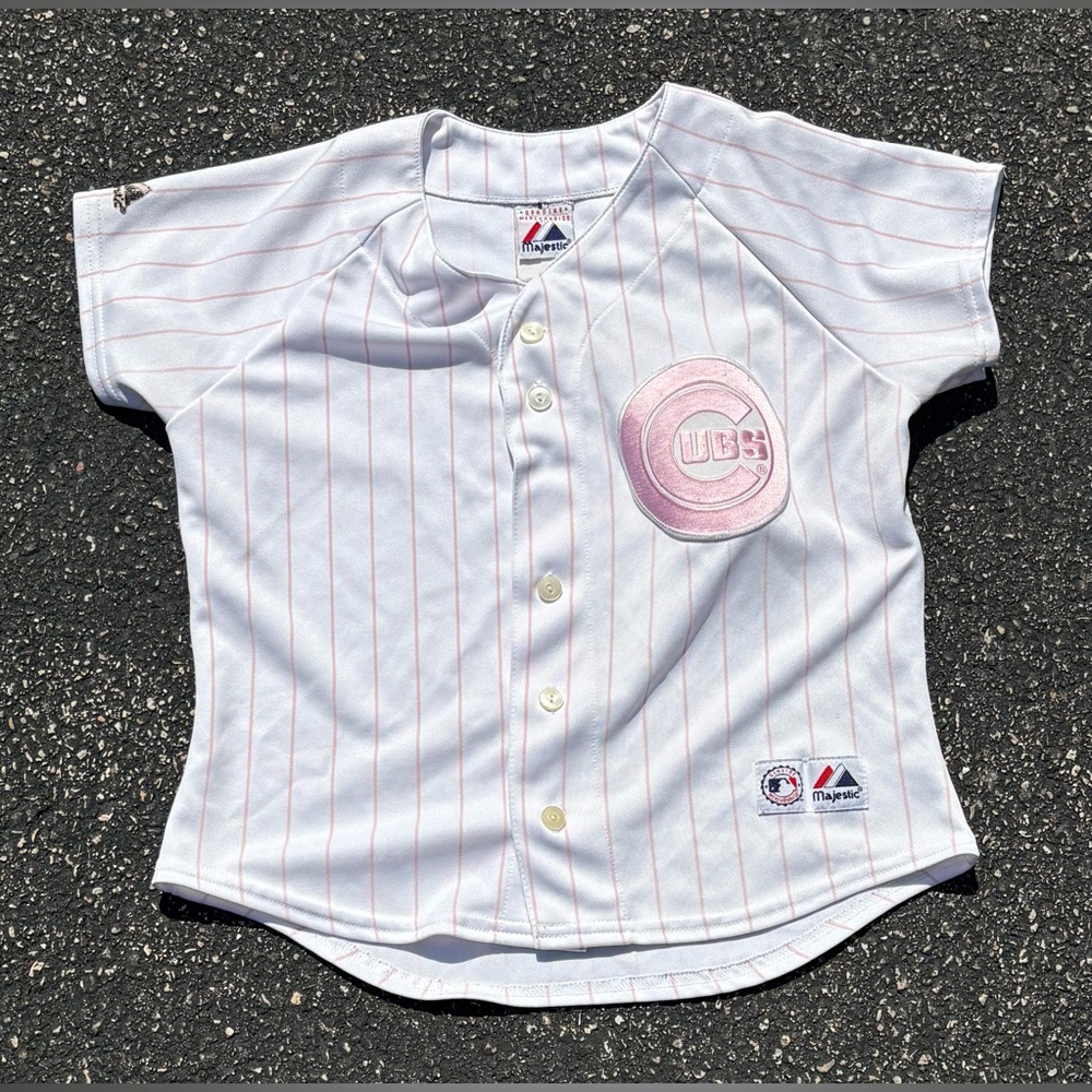 Vintage | Majestic | Chicago Cubs | Jersey | Pi k Pinstripe | Size Small | Rare